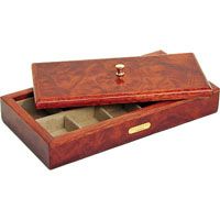 Burl Veneer Cufflink Box