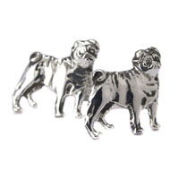 Sterling Pug Cufflinks