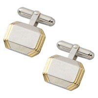 Yellow Bevel Edge Cufflinks