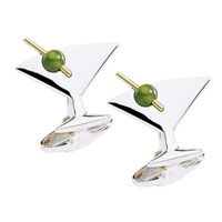 Jade Martini Glass Cuff links