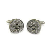 Crystals With Bee Cufflinks
