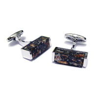 Leopard Cross-Section Cufflinks