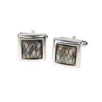 Checkered Mother of Pearl Cufflinks
