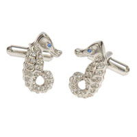 Crystal Seahorse Cufflinks