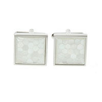 Mother of Pearl Honeycomb Cufflinks