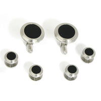 Black Enamel Stud Set