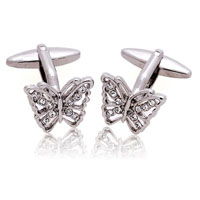 Crystal Butterfly Cufflinks