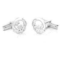 Sterling Claddagh Circle Cuff Links