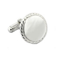 Sterling Rope Border Cufflinks