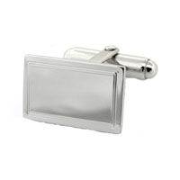 Sterling Ribbon Engraved Cufflinks