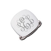 Sterling Cushion  Engravable Cuff Links