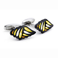 Black & Yellow Mosaic Cufflinks