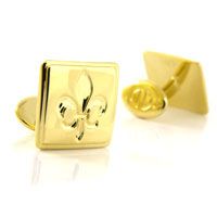 Vermeil Fleur De Lis Cufflinks