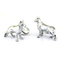 Sterling German Shepard Cufflinks