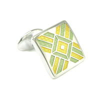 Lemon-Lime Pyramid Cufflinks