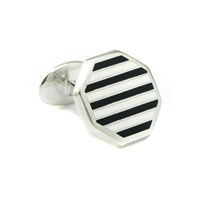 Sterling Hexagon Cufflinks
