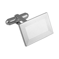 Geometric  Rectangle Engravable Cufflinks
