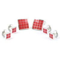 Red Checkerboard Stud Set