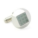 Light Blue Pyramid Sterling Cufflinks