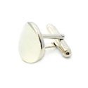 Round Sterling Silver Cufflinks