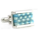 Light Blue Fiber Optic Cufflinks