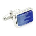 Blue Fiber Optic Mosaic Cufflinks