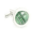 Green Spinning Sphere Cufflinks