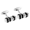 Black Agate Rotating Square Cufflinks