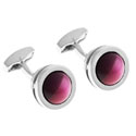 Pink Cat Eyes Ball Cufflinks