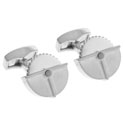 Silver Buzz Saw Cufflinks