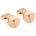 Rose Gold Buzz Saw Cufflinks