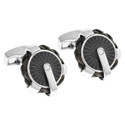 Pulley Leather Cufflinks