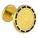 Gold French Floral Cufflink
