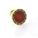 Burgundy French Floral Cuff links