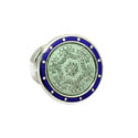 Lime Green Floral Cufflinks