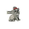 Sterling Yorkie Cufflinks