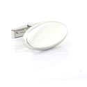 Sterling Oval Flat Top Cufflinks