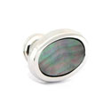 Oval Smoke MOP Cufflinks