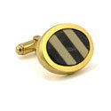 Sodalite & Yellow Jade Oval Cufflink