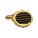 Striped Onyx & Tiger Eye Oval Cufflink