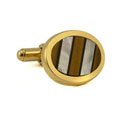 Onyx, Tiger Eye & Pearl Oval Cufflink
