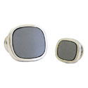 Cushion Hematite Stud Set