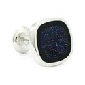 Blue Goldstone & Onyx Cufflinks