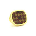 Carnelian Tigereye Checker Cufflinks
