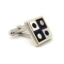 Lapis, Onyx & Pearl Square Cufflink