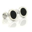 Round Onyx Cufflinks