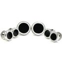 Round Onyx Stud Set