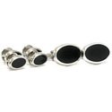 Oval Onyx Stud Set