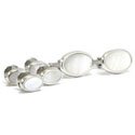 Oval Pearl Stud Set