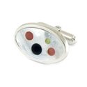 Pearl and Random Dots Cufflinks